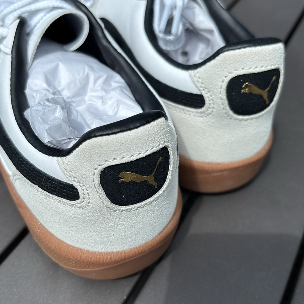 Women’s Puma Palermo Blk/ White Sneakers Size 8.5 - Picture 6 of 8